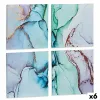 Полотно Gift Decor Полотно 35 x 7 x 35 cm Мрамор Синий (6 штук)