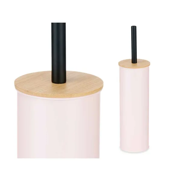Tualeto šepetys Berilo Rožinė Metalinis Bambukas Plastmasinis 9,5 X 27 X 9,5 cm (6 vnt.)