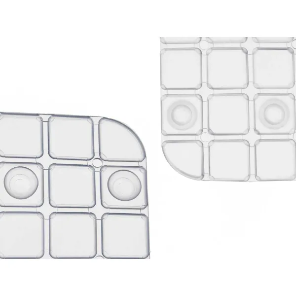 Neslīdošs dušas paklājs Berilo Caurspīdīgs PVC 6 x 38 x 6 cm 67,7 x 38,5 x 0,7 cm 38,6 x 45 x 6 cm Rāmji (6 gb.)