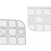Neslidžios dušo kilimėlis Berilo Skaidrus PVC 6 x 38 x 6 cm 67,7 x 38,5 x 0,7 cm 38,6 x 45 x 6 cm Rėmeliai (6 vnt.)