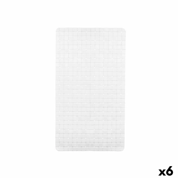 Neslīdošs dušas paklājs Berilo Balts PVC 6 x 38 x 6 cm 67,7 x 38,5 x 0,7 cm Rāmji (6 gb.)