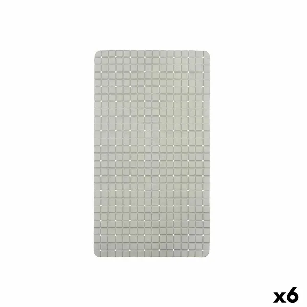 Neslidžios dušo kilimėlis Berilo Pilka PVC 67,7 x 38,5 x 0,7 cm Rėmeliai (6 vnt.)