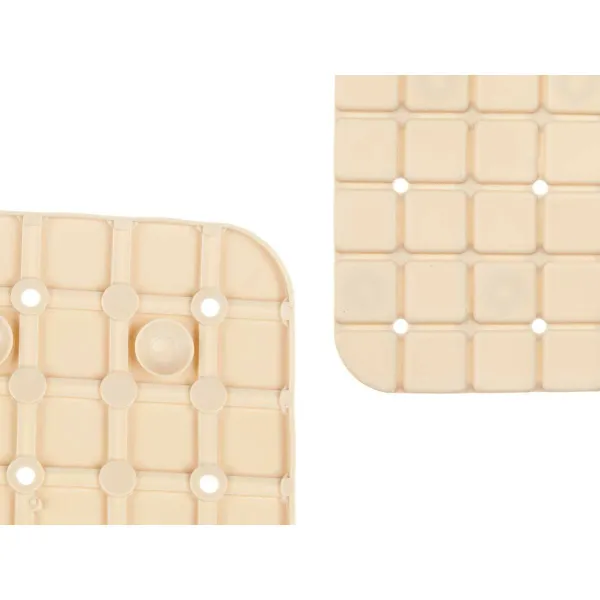 Neslidžios dušo kilimėlis Berilo Rusvai gelsva PVC 67,7 x 38,5 x 0,7 cm Rėmeliai (6 vnt.)