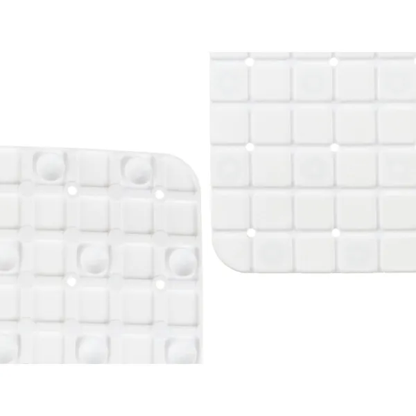 Neslidžios dušo kilimėlis Berilo Balta PVC 6 x 50 x 6 cm 50,3 x 50,3 x 0,7 cm Rėmeliai (6 vnt.)