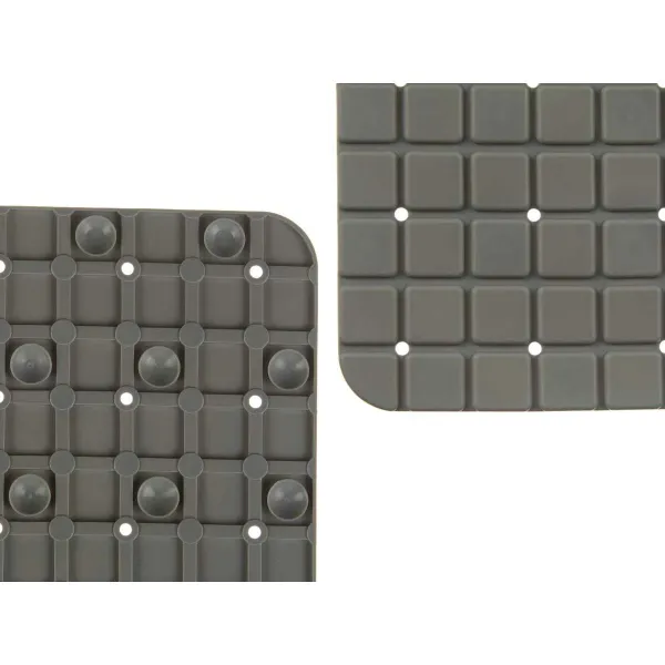 Neslīdošs dušas paklājs Berilo Pelēks PVC 6 x 50 x 6 cm 50,3 x 50,3 x 0,7 cm Rāmji (6 gb.)
