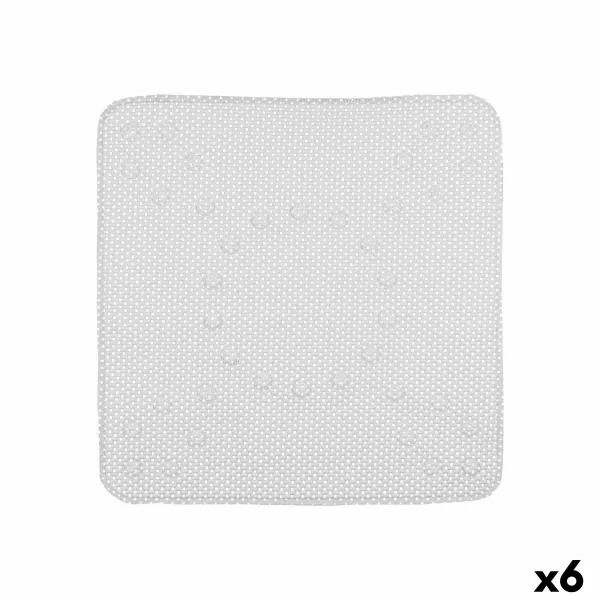 Non-slip Shower Mat Berilo Grey PVC 53 x 52,5 x 1 cm (6 Units)