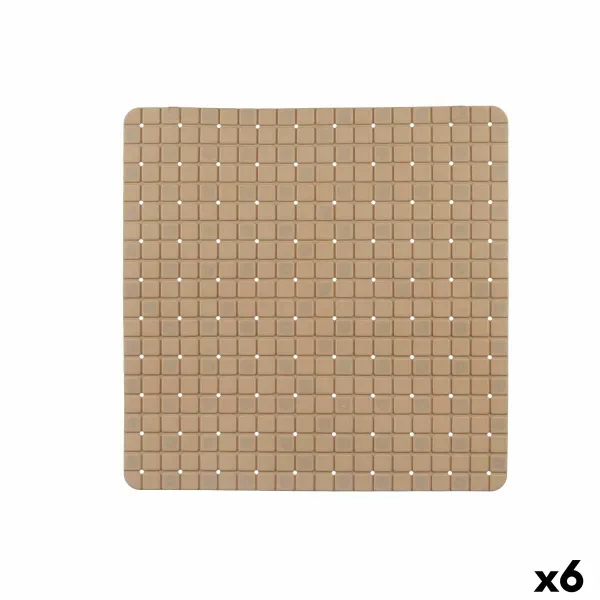 Luistamaton suihkumatto Berilo Beige PVC 50,3 x 50,3 x 0,7 cm Kehykset (6 osaa)