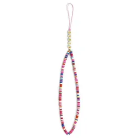 Guess Phone Strap Beads Heishi Multicolor Pink