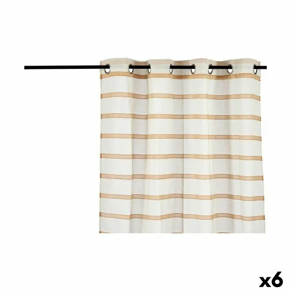Verho Gift Decor Ruskea 140 x 0,1 x 260 cm Raidat (6 osaa)