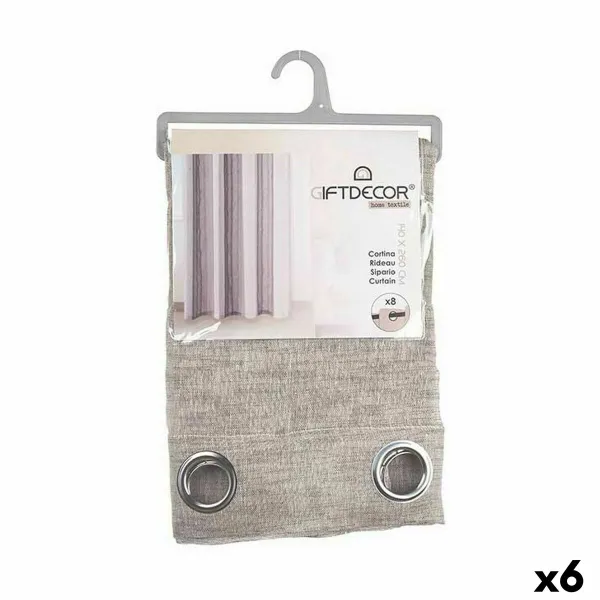занавес Gift Decor Коричневый 140 x 0,1 x 260 cm (6 штук)