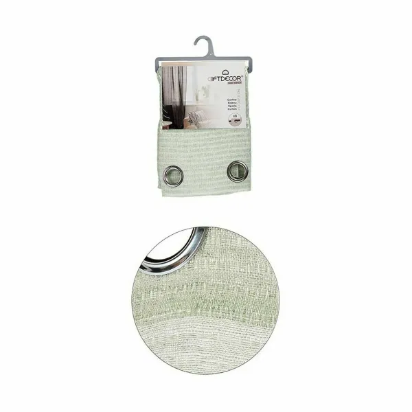 Curtain Gift Decor Green 140 x 0,1 x 260 cm (6 Units)