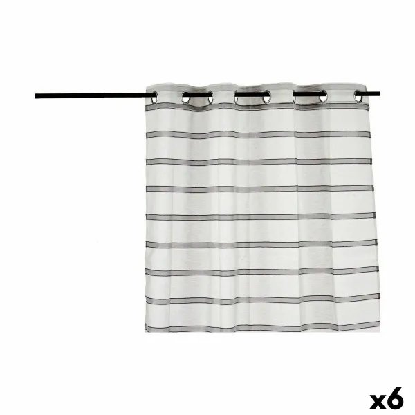Verho Gift Decor Harmaa 140 x 0,1 x 260 cm Raidat (6 osaa)