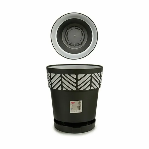 Vazonas su automatiniu drėkinimu Stefanplast Orfeo Antracito Plastmasinis 25 x 25 x 25 cm (6 vnt.)