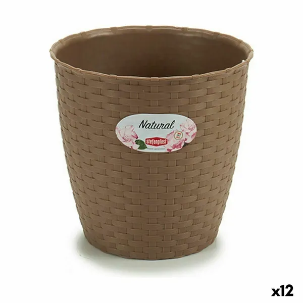Подставка под цветочный горшок Stefanplast Коричневый Пластик 19 x 17,5 x 19 cm (12 штук)