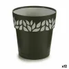 Vazonas su automatiniu drėkinimu Stefanplast Cloe Antracito Plastmasinis 15 x 15 x 15 cm (12 vnt.)