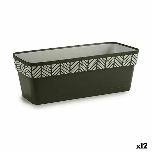 Balkona Puķu Kaste Stefanplast Orfeo Antracīts Plastmasa 18 x 17 x 49,5 cm (12 gb.)