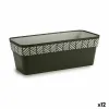 Kukkalaatikko Stefanplast Orfeo Antrasiitinharmaa Muovinen 18 x 17 x 49,5 cm (12 osaa)