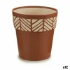 Vazonas su automatiniu drėkinimu Stefanplast Orfeo Degtas molis Plastmasinis 19 x 19 x 19 cm (12 vnt.)