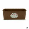Kukkalaatikko Stefanplast Ruskea PVC 13 x 11 x 28,5 cm 29 x 11 x 12,5 cm (12 osaa)
