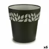 Vazonas su automatiniu drėkinimu Stefanplast Cloe Antracito Plastmasinis 25 x 25 x 25 cm (6 vnt.)