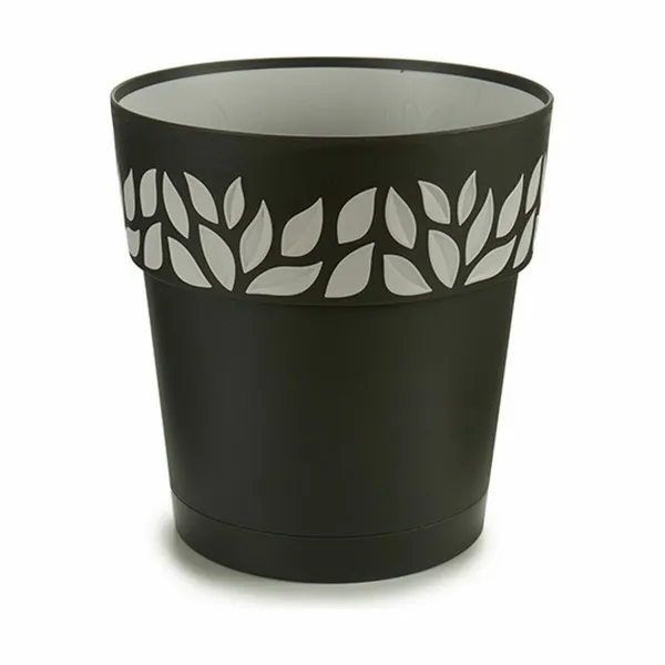 Vazonas su automatiniu drėkinimu Stefanplast Cloe Antracito Plastmasinis 25 x 25 x 25 cm (6 vnt.)