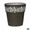 Itsekasteleva kukkaruukku Stefanplast Gaia Antrasiitinharmaa Muovinen 25 x 25 x 25 cm (6 osaa)