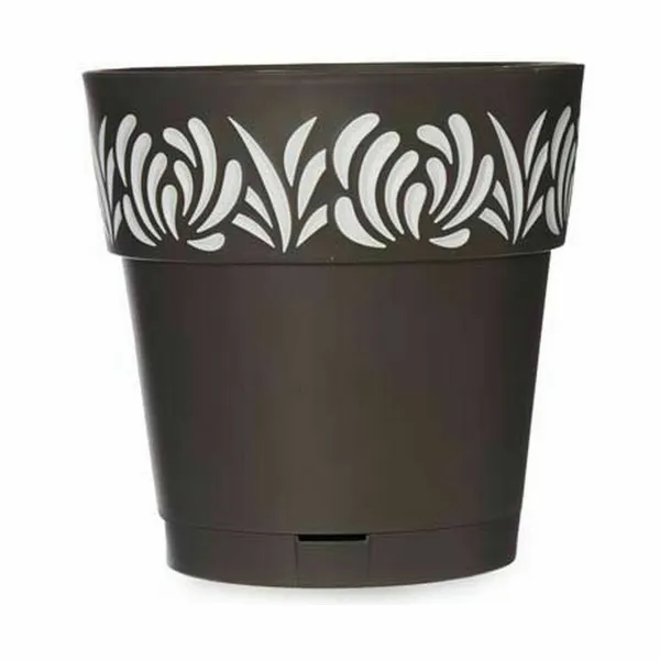 Itsekasteleva kukkaruukku Stefanplast Gaia Antrasiitinharmaa Muovinen 25 x 25 x 25 cm (6 osaa)