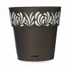 Self-watering flowerpot Stefanplast Gaia Anthracite Plastic 25 x 25 x 25 cm (6 Units)