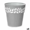 Itsekasteleva kukkaruukku Stefanplast Cloe Harmaa Muovinen 29 x 29 x 29 cm (6 osaa)