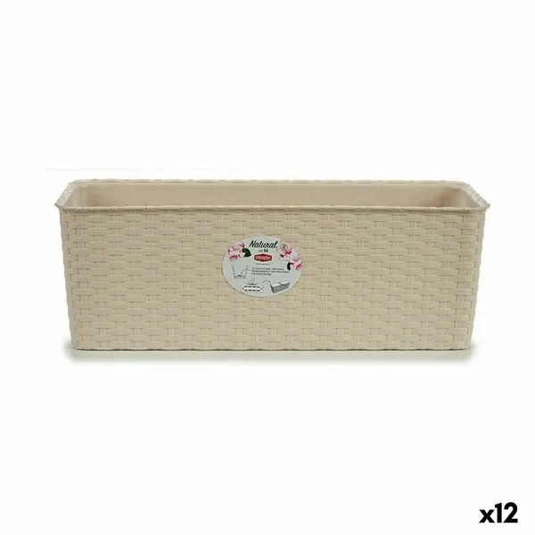 Kukkalaatikko Stefanplast Beige Muovinen 17,5 x 16 x 48,5 cm (12 osaa)