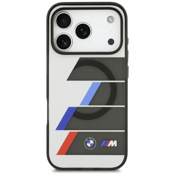 BMW M IML Metal Buttons Tricolor Lines MagSafe - Case iPhone 17 Pro (anthracite)
