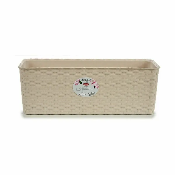 Balkona Puķu Kaste Stefanplast Bēšs Plastmasa 17,5 x 16 x 48,5 cm (12 gb.)