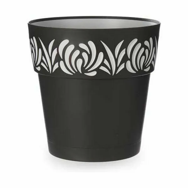 Vazonas su automatiniu drėkinimu Stefanplast Gaia Antracito Plastmasinis 29 x 29 x 29 cm (6 vnt.)