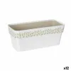 Kukkalaatikko Stefanplast Cloe Valkoinen Muovinen 13,3 x 12,3 x 29,3 cm (12 osaa)