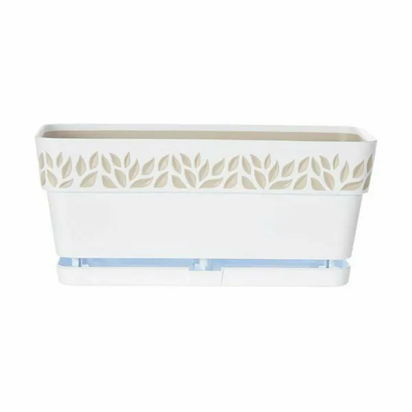 Balkona Puķu Kaste Stefanplast Cloe Balts Plastmasa 13,3 x 12,3 x 29,3 cm (12 gb.)
