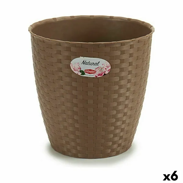 Подставка под цветочный горшок Stefanplast Коричневый Пластик 24 x 22,5 x 24 cm (6 штук)