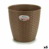 Подставка под цветочный горшок Stefanplast Коричневый Пластик 24 x 22,5 x 24 cm (6 штук)