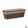 Kukkalaatikko Stefanplast Cloe Ruskea Muovinen 49,5 x 17 x 19 cm (12 osaa)