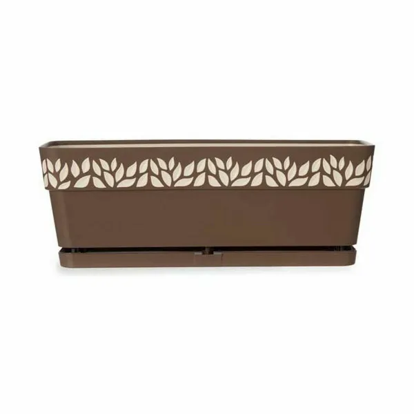 Kukkalaatikko Stefanplast Cloe Ruskea Muovinen 49,5 x 17 x 19 cm (12 osaa)