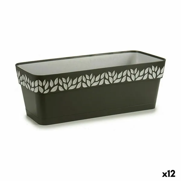 Balkona Puķu Kaste Stefanplast Cloe Antracīts Plastmasa 49,5 x 17 x 19 cm (12 gb.)