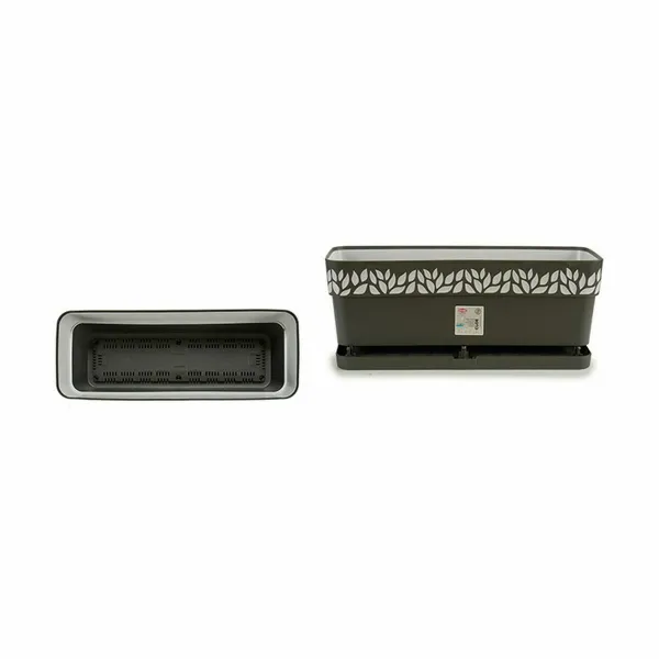 Planter Stefanplast Cloe Anthracite Plastic 49,5 x 17 x 19 cm (12 Units)