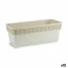 Balkona Puķu Kaste Stefanplast Orfeo Balts Plastmasa 18,5 x 17 x 49,3 cm (12 gb.)