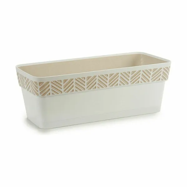 Balkona Puķu Kaste Stefanplast Orfeo Balts Plastmasa 18,5 x 17 x 49,3 cm (12 gb.)