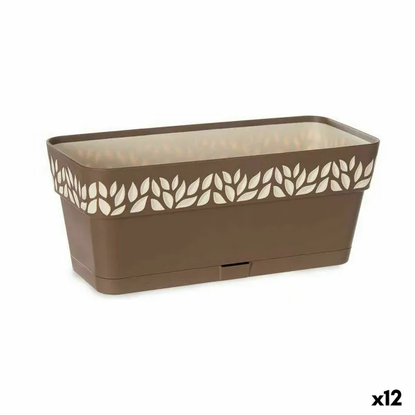 Наружный ящик для растений Stefanplast Cloe Коричневый Пластик 13,3 x 12,3 x 29,3 cm (12 штук)