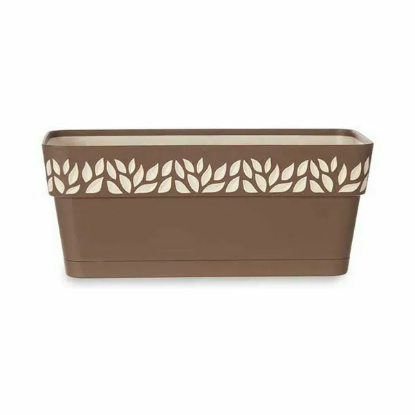 Kukkalaatikko Stefanplast Cloe Ruskea Muovinen 13,3 x 12,3 x 29,3 cm (12 osaa)