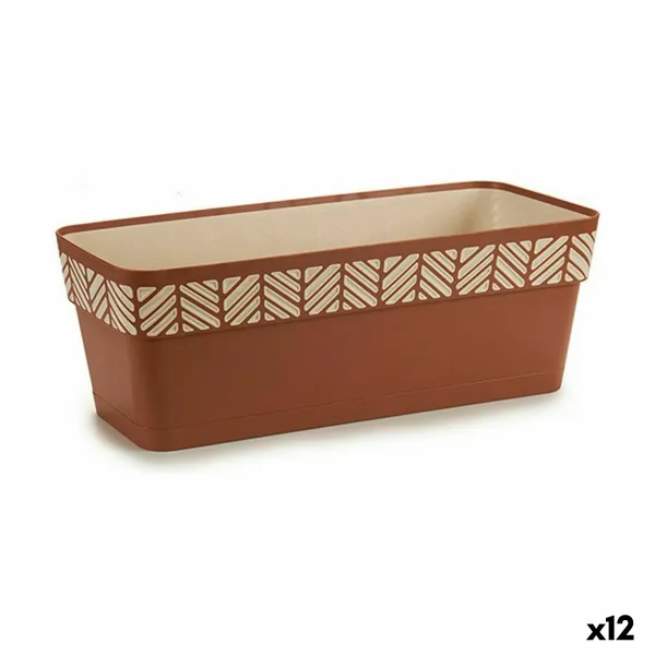 Наружный ящик для растений Stefanplast Orfeo терракот Пластик 18 x 17 x 49 cm (12 штук)