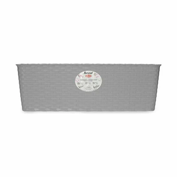 Balkona Puķu Kaste Stefanplast Pelēks Plastmasa 18 x 16 x 49 cm (12 gb.)