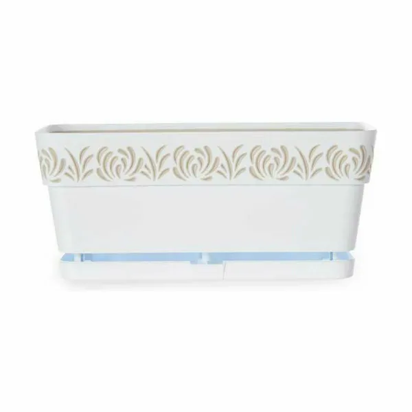Balkona Puķu Kaste Stefanplast Gaia Balts Plastmasa 13,3 x 12,3 x 29,3 cm (12 gb.)