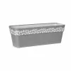Balkona Puķu Kaste Stefanplast Cloe Pelēks Plastmasa 49,5 x 17 x 19 cm (12 gb.)