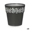 Itsekasteleva kukkaruukku Stefanplast Gaia Antrasiitinharmaa Muovinen 15 x 15 x 15 cm (12 osaa)